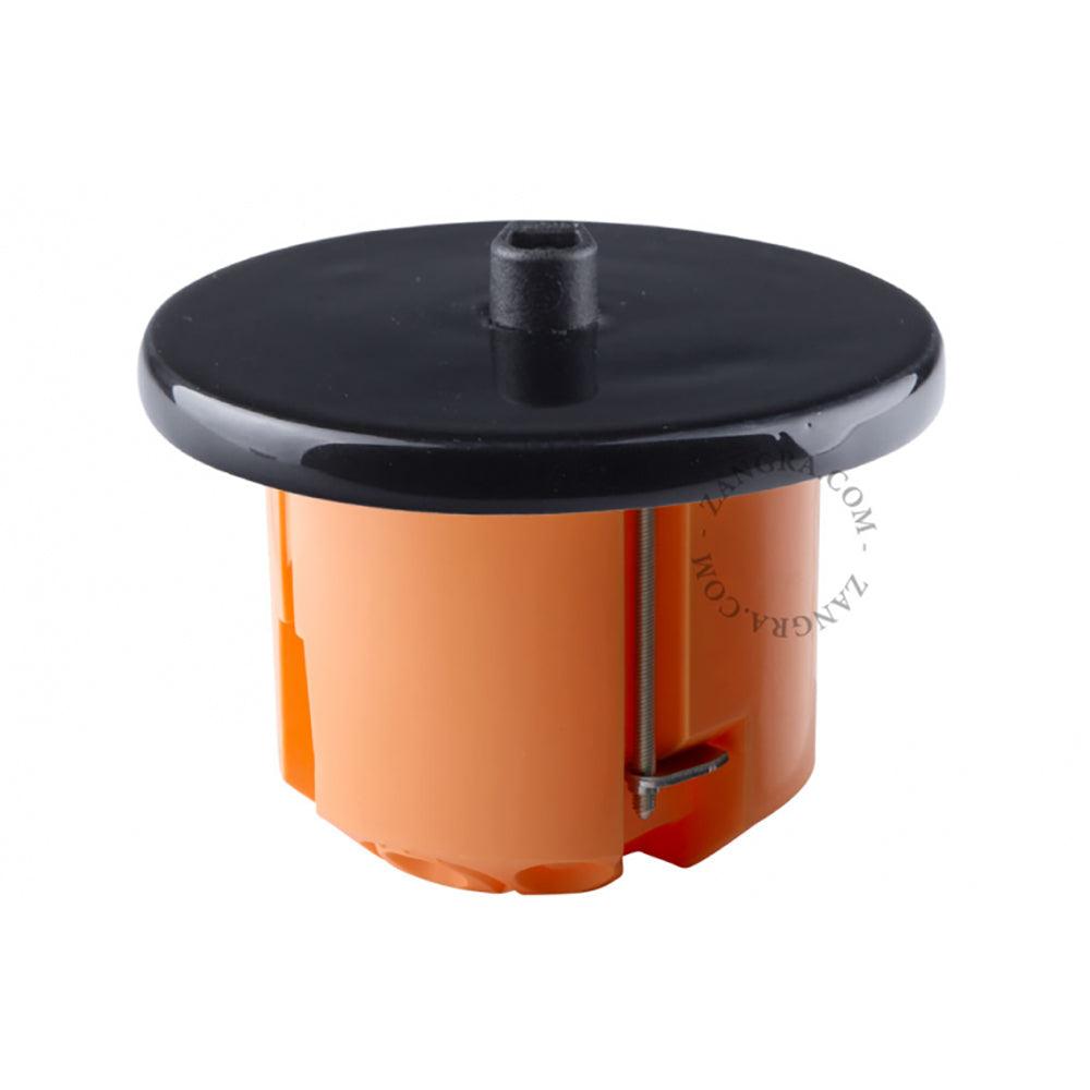 PENDELLEUCHTE PORZELLAN E27 EINBAU SCHWARZ - DAS_OBJEKT (8036709236949)