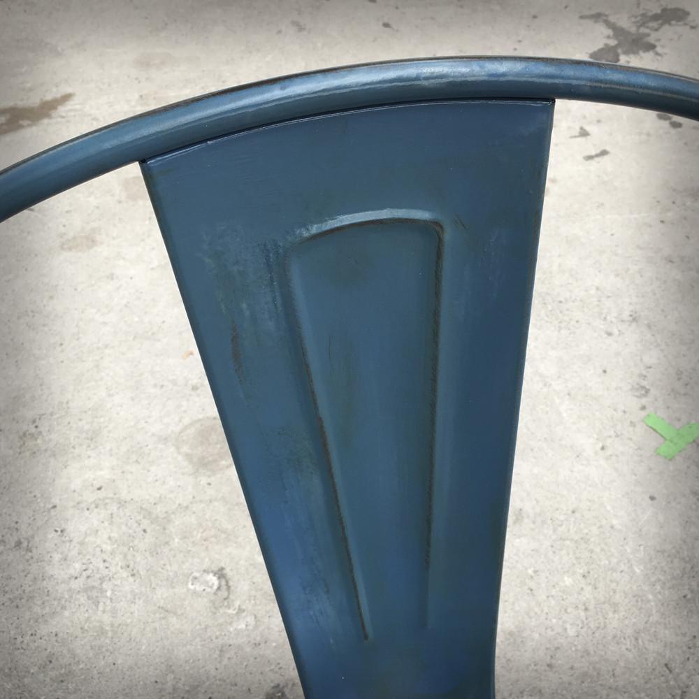 Tolix A Stuhl Raw Patiniert Blau