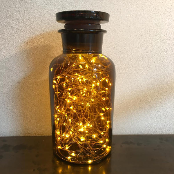 APOTHEKERFLASCHE KLEIN MIT LICHTERKETTE - DAS_OBJEKT (4171778064465)