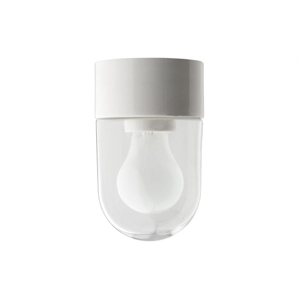 DECKENLEUCHTE 016 PORZELLAN WEISS MIT GLAS IP54 - DAS_OBJEKT (7709146382549)