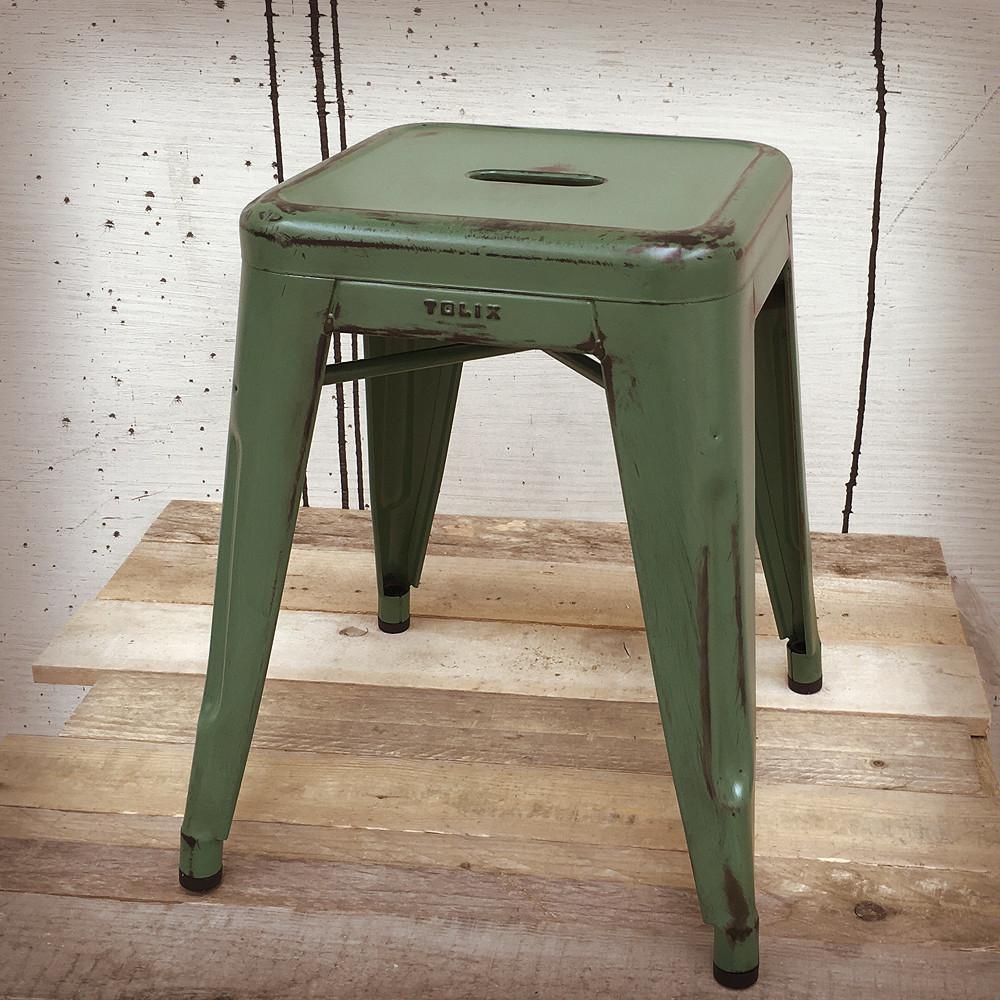 HOCKER H45 RAW PATINIERT GRÜN - DAS_OBJEKT (9332954121)