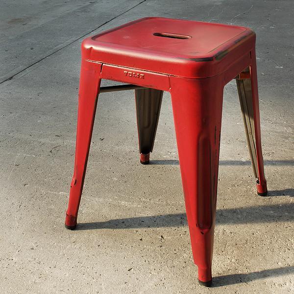 HOCKER H45 RAW PATINIERT ROT - DAS_OBJEKT (9168422089)