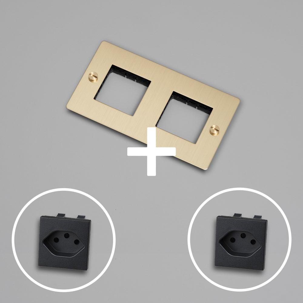 KIT 2G - 2x SCHWEIZER STECKDOSE TYP J (T13) - DAS_OBJEKT (7740323365077)