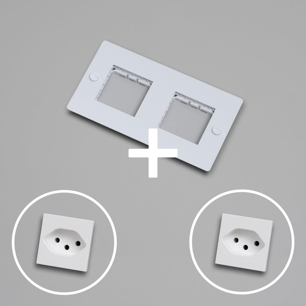 KIT 2G - 2x SCHWEIZER STECKDOSE TYP J (T13) - DAS_OBJEKT (7740323365077)