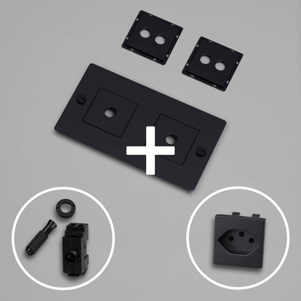 KIT 2G - KIPPSCHALTER MIT SCHWEIZER STECKDOSE TYP J (T13) - DAS_OBJEKT (7739515601109)