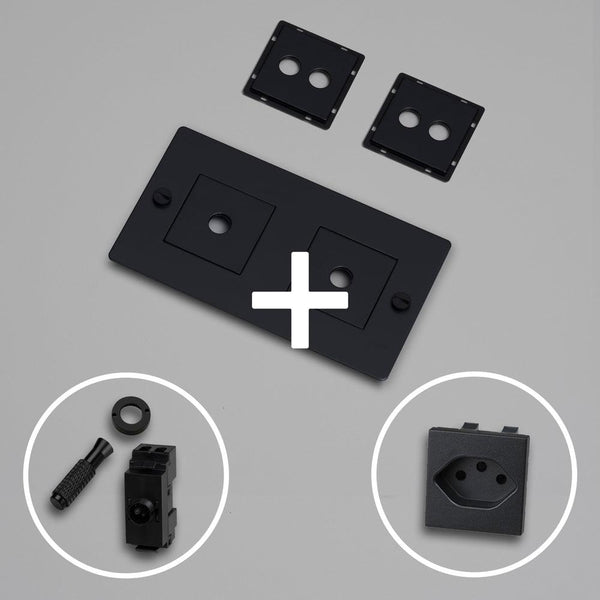 KIT 2G - KIPPSCHALTER MIT SCHWEIZER STECKDOSE TYP J (T13) - DAS_OBJEKT (7739515601109)