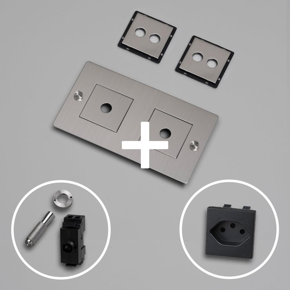 KIT 2G - KIPPSCHALTER MIT SCHWEIZER STECKDOSE TYP J (T13) - DAS_OBJEKT (7739515601109)