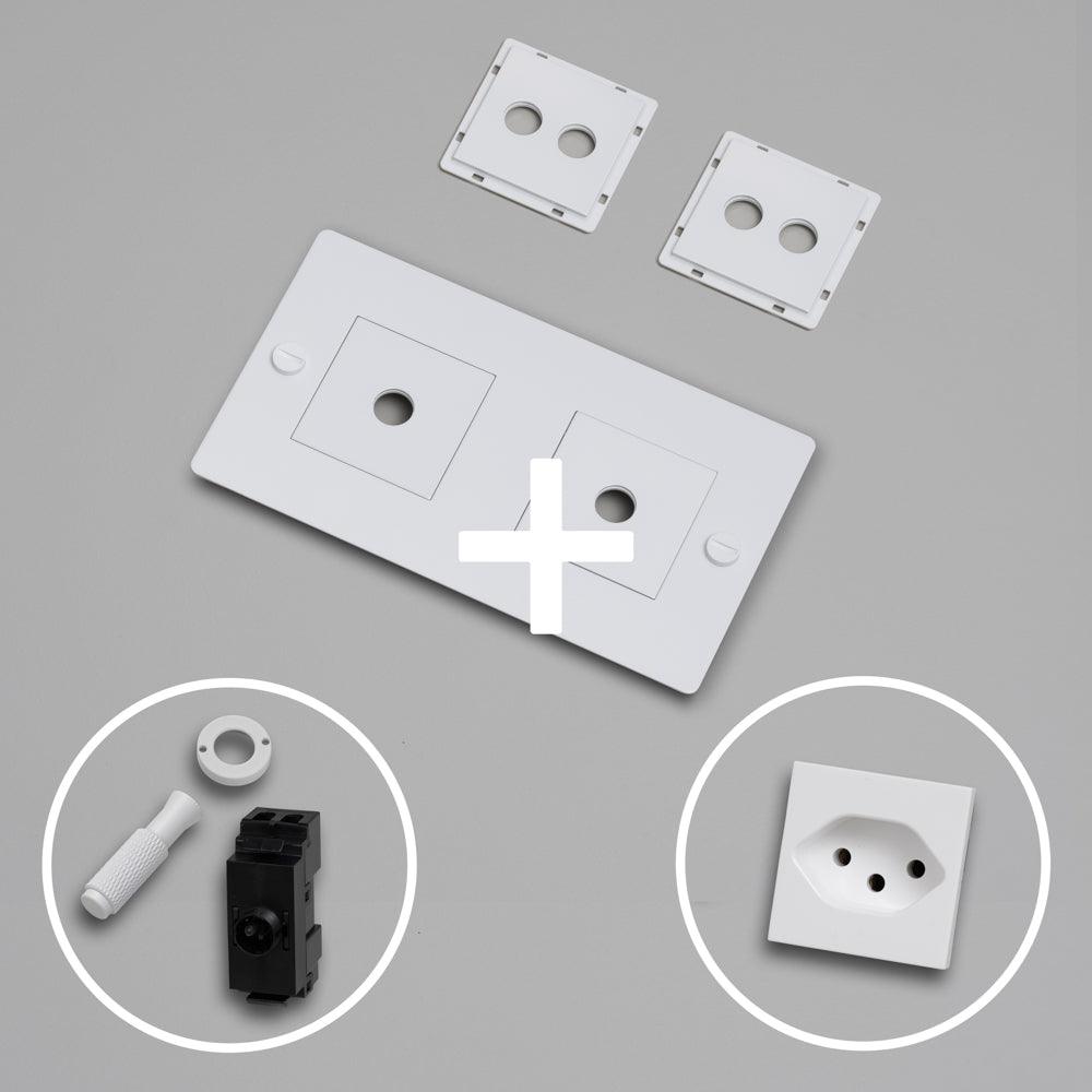 KIT 2G - KIPPSCHALTER MIT SCHWEIZER STECKDOSE TYP J (T13) - DAS_OBJEKT (7739515601109)