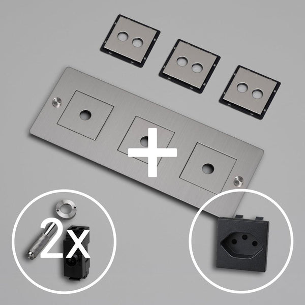 KIT 3G - 2x KIPPSCHALTER MIT SCHWEIZER STECKDOSE TYP J (T13) - DAS_OBJEKT (7740360229077)