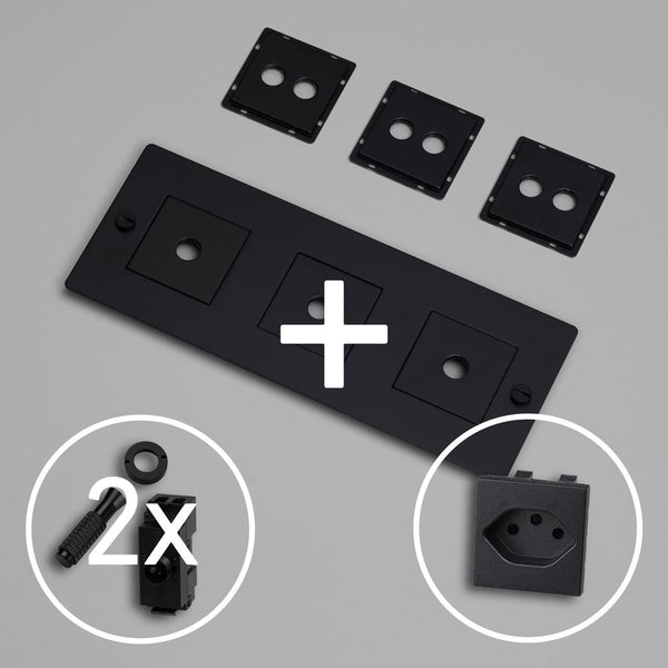 KIT 3G - 2x KIPPSCHALTER MIT SCHWEIZER STECKDOSE TYP J (T13) - DAS_OBJEKT (7740360229077)