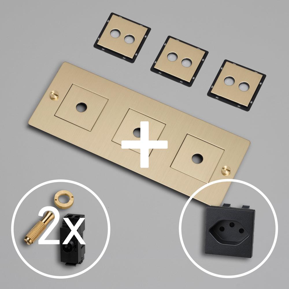 KIT 3G - 2x KIPPSCHALTER MIT SCHWEIZER STECKDOSE TYP J (T13) - DAS_OBJEKT (7740360229077)
