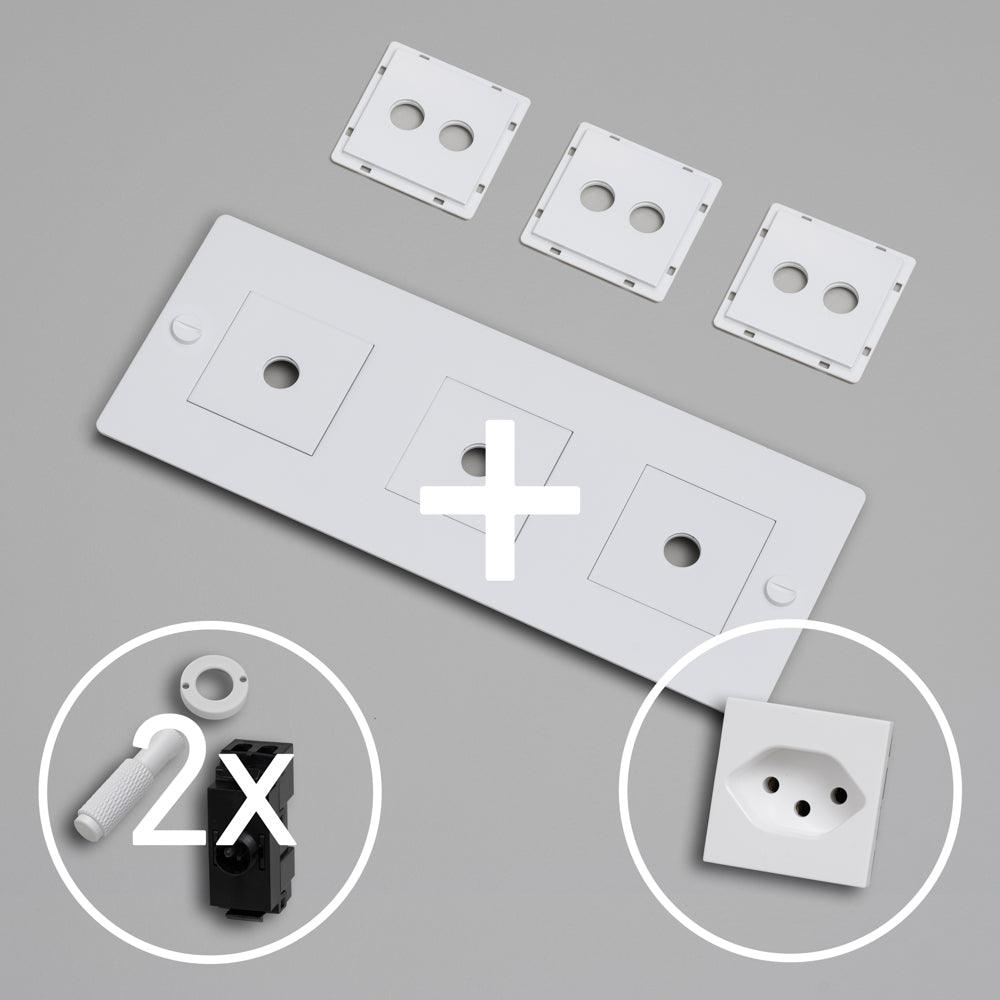 KIT 3G - 2x KIPPSCHALTER MIT SCHWEIZER STECKDOSE TYP J (T13) - DAS_OBJEKT (7740360229077)