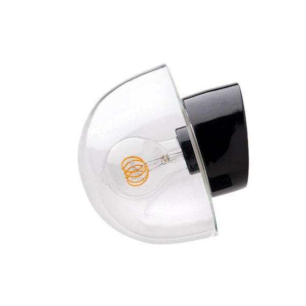 WANDLEUCHTE 016 PORZELLAN SCHWARZ MIT GLAS IP54 - DAS_OBJEKT (6266348667054)