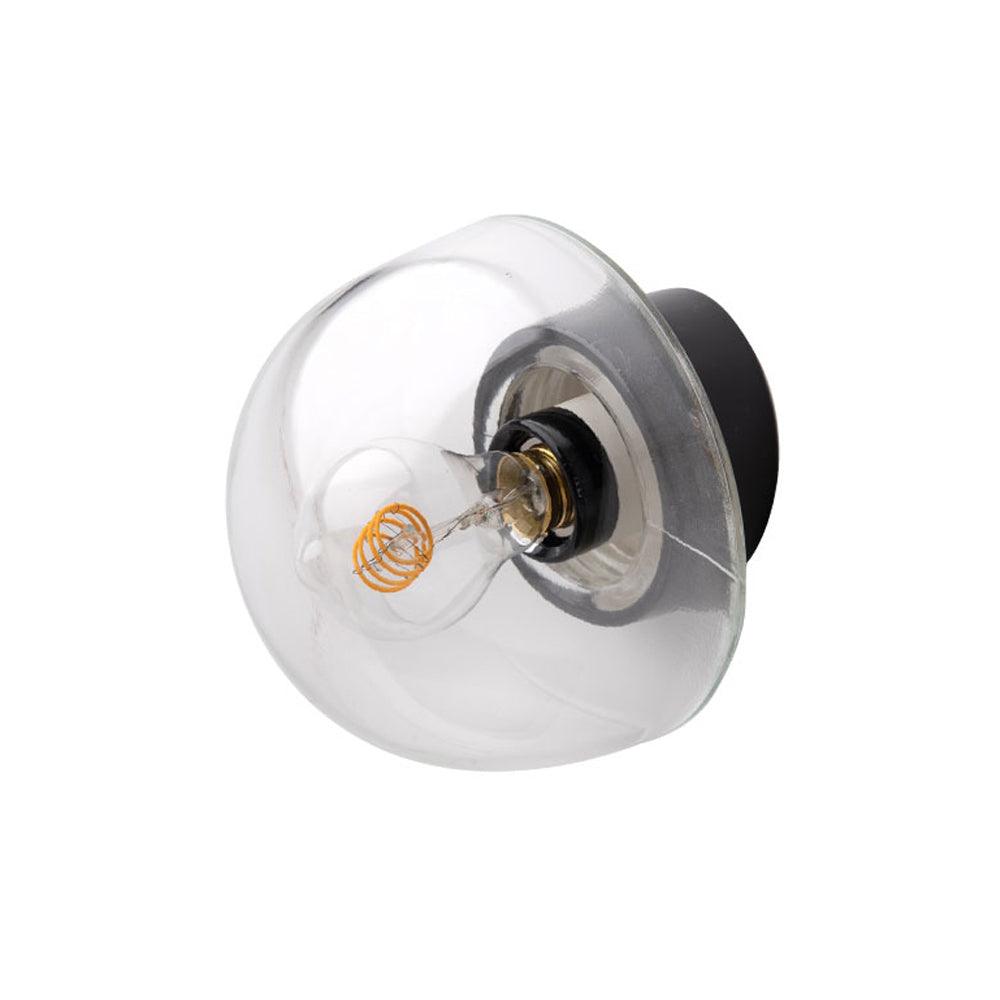 WANDLEUCHTE 016 PORZELLAN SCHWARZ MIT GLAS IP54 - DAS_OBJEKT (6266348667054)