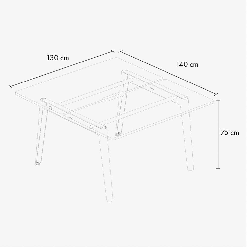 NEW MODERN BENCH FOR 2 / 1300 – 2ER-ARBEITSTISCH - DAS_OBJEKT (7138134655150)