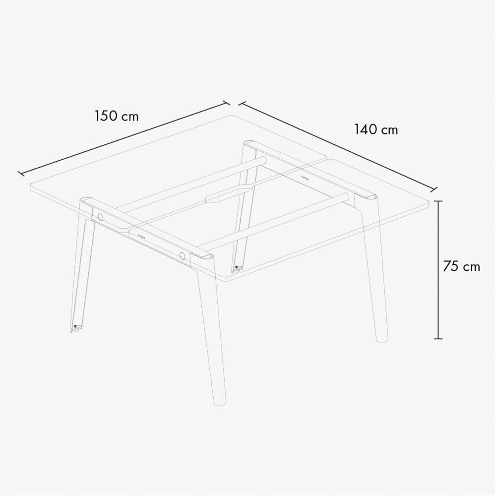 NEW MODERN BENCH FOR 2 / 1500 – 2ER-ARBEITSTISCH - DAS_OBJEKT (7138388443310)