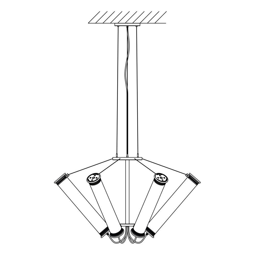 SOLAR 6 / 700 – IN THE TUBE – KRONLEUCHTER / LÜSTER - DAS_OBJEKT (9328765961)