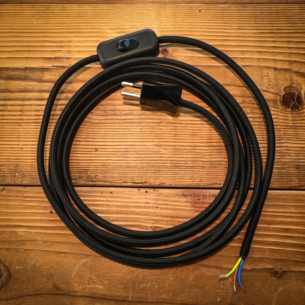 TEXTILKABEL 3M MIT SCHALTER UND STECKER - DAS_OBJEKT (4680285683793)