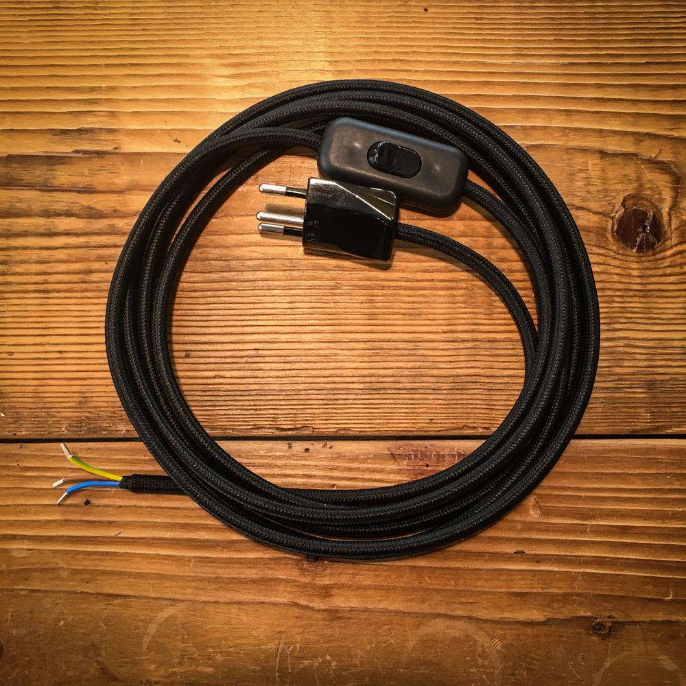 TEXTILKABEL 3M MIT SCHALTER UND STECKER - DAS_OBJEKT (4680285683793)