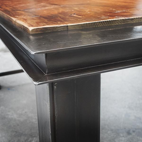 TISCH STAHL 37 MIT INTEGRIERTER VINTAGE-HOLZTÜRE - DAS_OBJEKT (9333076297)