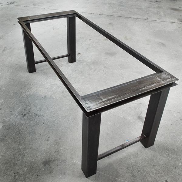 TISCH STAHL 37 MIT INTEGRIERTER VINTAGE-HOLZTÜRE - DAS_OBJEKT (9333076297)