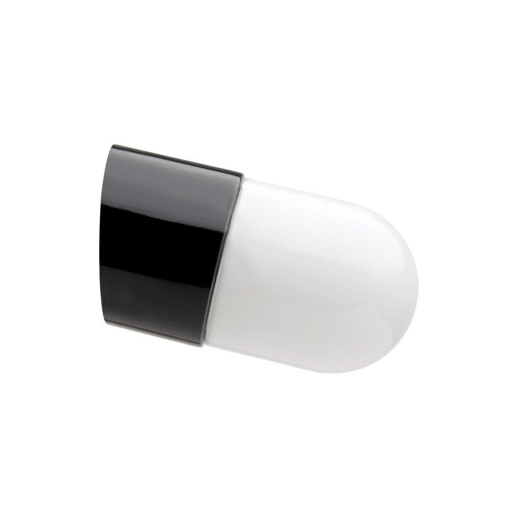 WANDLEUCHTE 005 PORZELLAN SCHWARZ MIT GLAS IP20 - DAS_OBJEKT (3037228597329)
