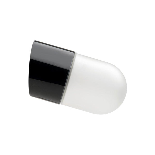 WANDLEUCHTE 005 PORZELLAN SCHWARZ MIT GLAS IP54 - DAS_OBJEKT (7660974342357)