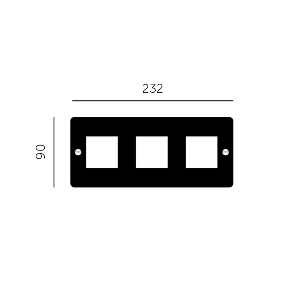 WANDPLATTE F45 3G - OHNE EINSATZ - DAS_OBJEKT (7681174700245)