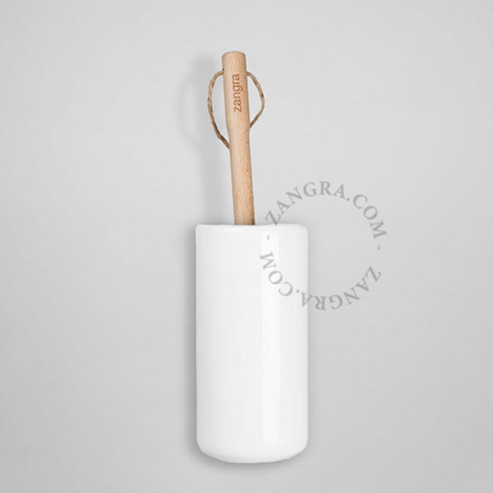 WC-BÜRSTEN WANDHALTER AUS PORZELLAN - DAS_OBJEKT (7933415325909)