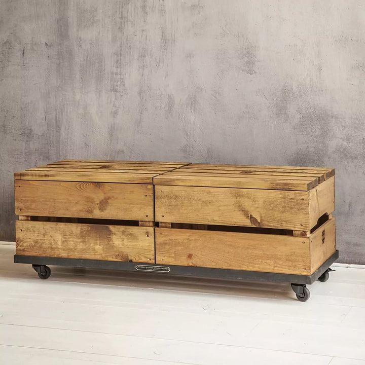 ROLLWAGEN MIT HOLZKISTE TYP 2 – DOPPEL-ROLLWAGEN