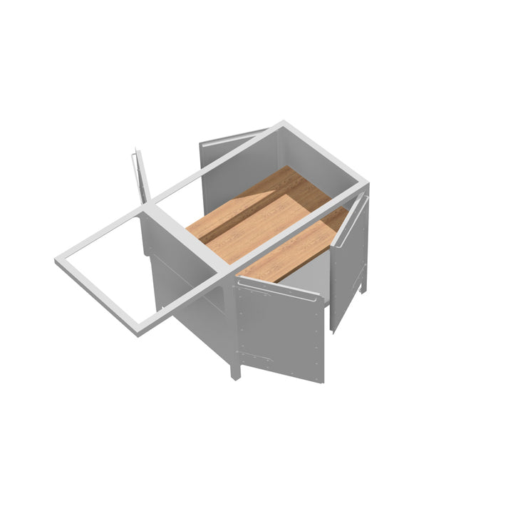KÜCHENINSEL SCHRANK 090/150 MIT AUSLEGER – ZWEISEITIG