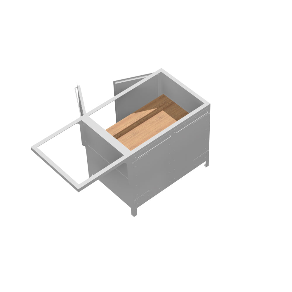 KÜCHENINSEL SCHRANK 090/150 MIT AUSLEGER – ZWEISEITIG