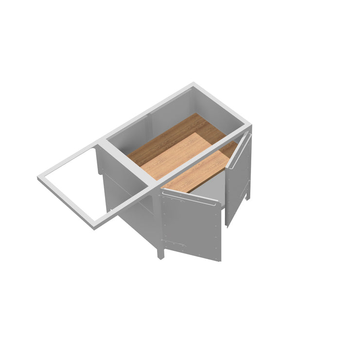 KÜCHENINSEL SCHRANK 090/150 MIT AUSLEGER – ZWEISEITIG