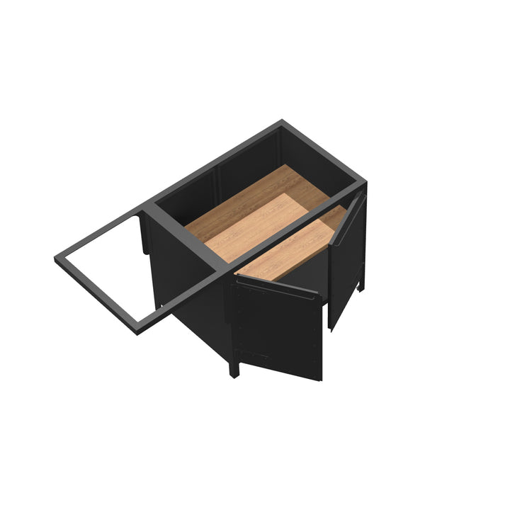 KÜCHENINSEL SCHRANK 090/150 MIT AUSLEGER – ZWEISEITIG