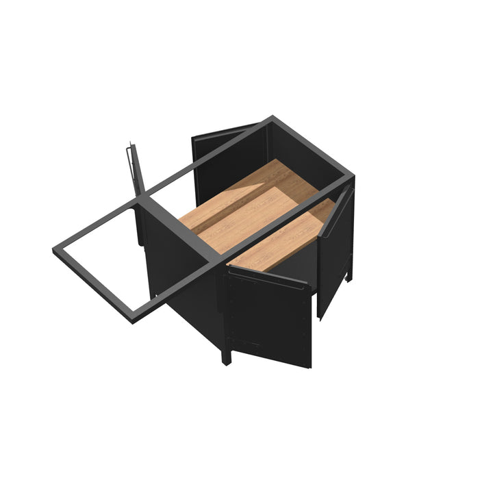 KÜCHENINSEL SCHRANK 090/150 MIT AUSLEGER – ZWEISEITIG