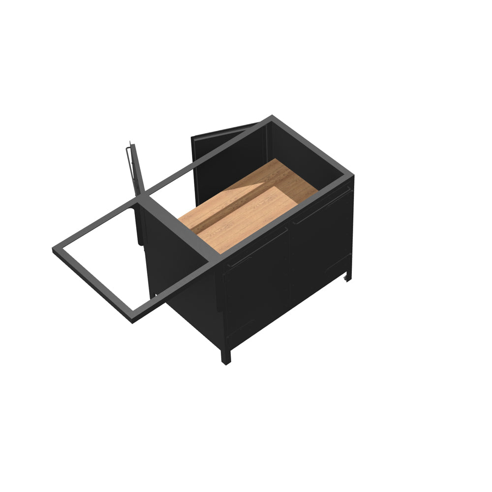 KÜCHENINSEL SCHRANK 090/150 MIT AUSLEGER – ZWEISEITIG