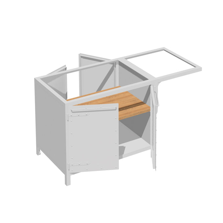 KÜCHENINSEL SCHRANK 070/150 MIT AUSLEGER – ZWEISEITIG
