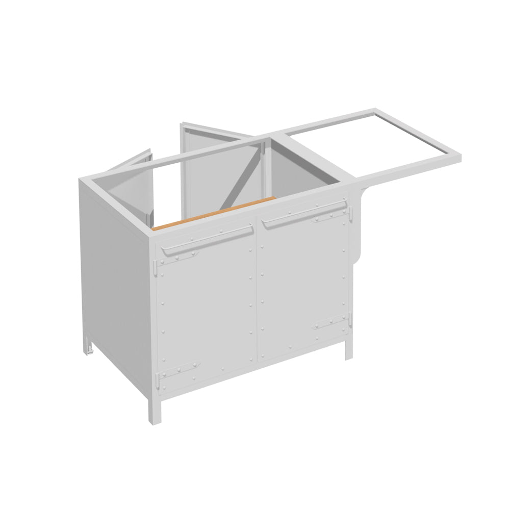 KÜCHENINSEL SCHRANK 070/150 MIT AUSLEGER – ZWEISEITIG