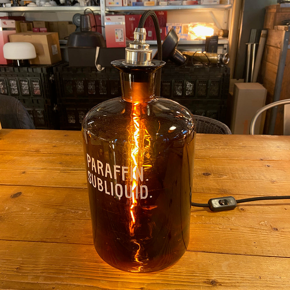 LAMPE APOTHEKERFLASCHE BESCHRIFTET – MITTEL