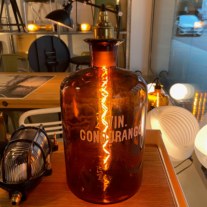 LAMPE APOTHEKERFLASCHE BESCHRIFTET – MITTEL