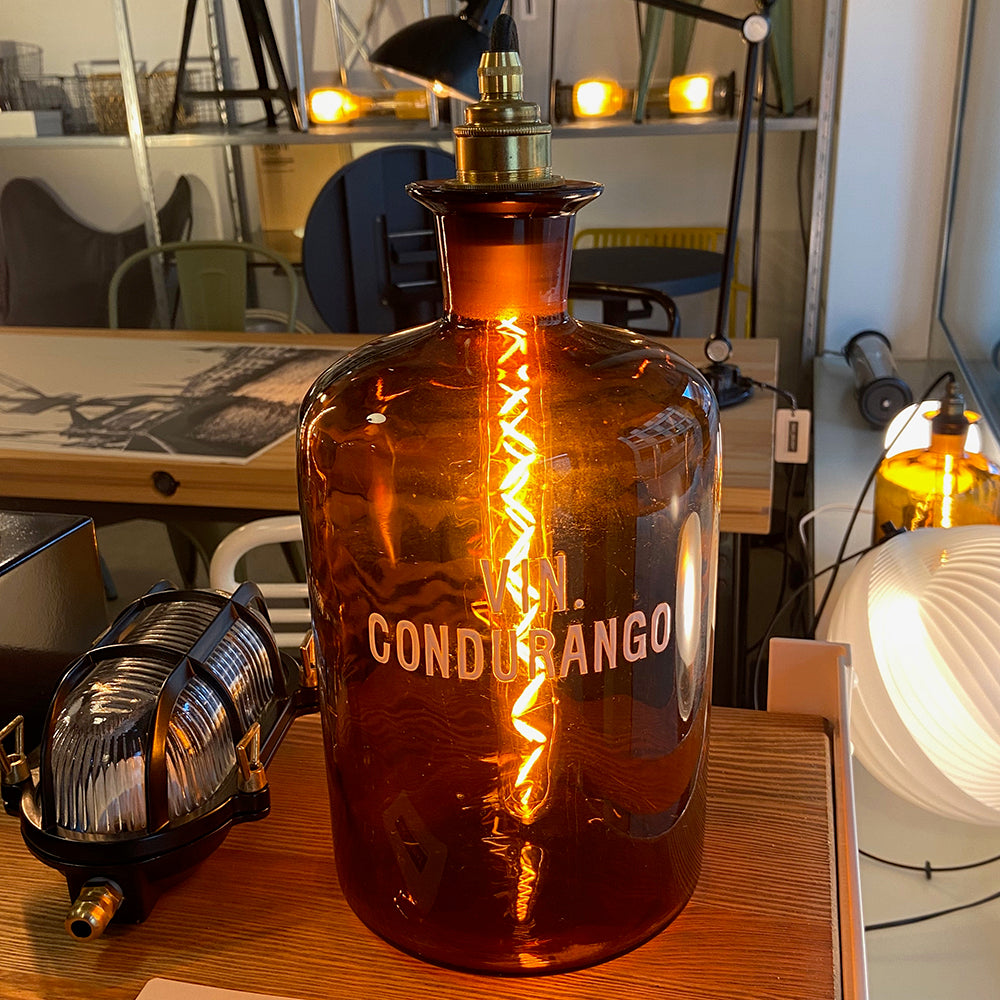 LAMPE APOTHEKERFLASCHE BESCHRIFTET – MITTEL