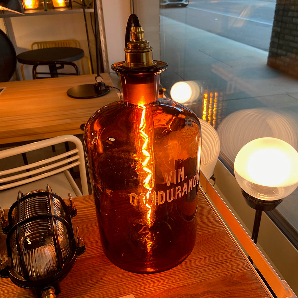 LAMPE APOTHEKERFLASCHE BESCHRIFTET – MITTEL