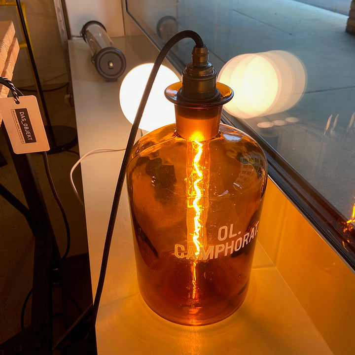 LAMPE APOTHEKERFLASCHE BESCHRIFTET – MITTEL