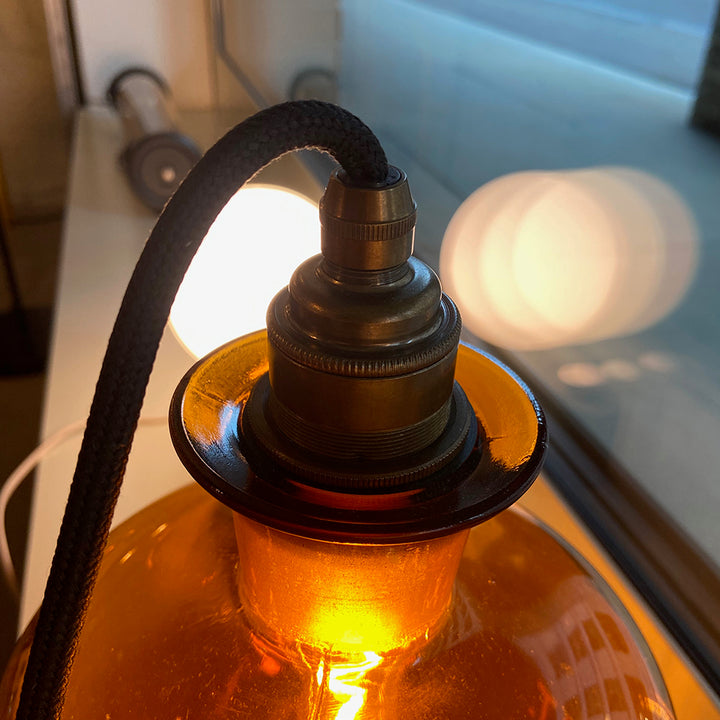 LAMPE APOTHEKERFLASCHE BESCHRIFTET – MITTEL