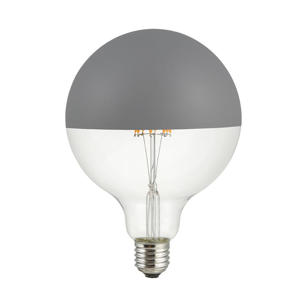 KOPFSPIEGEL LED RETROFIT – E27 / 7W / G125 – GRAU MATT
