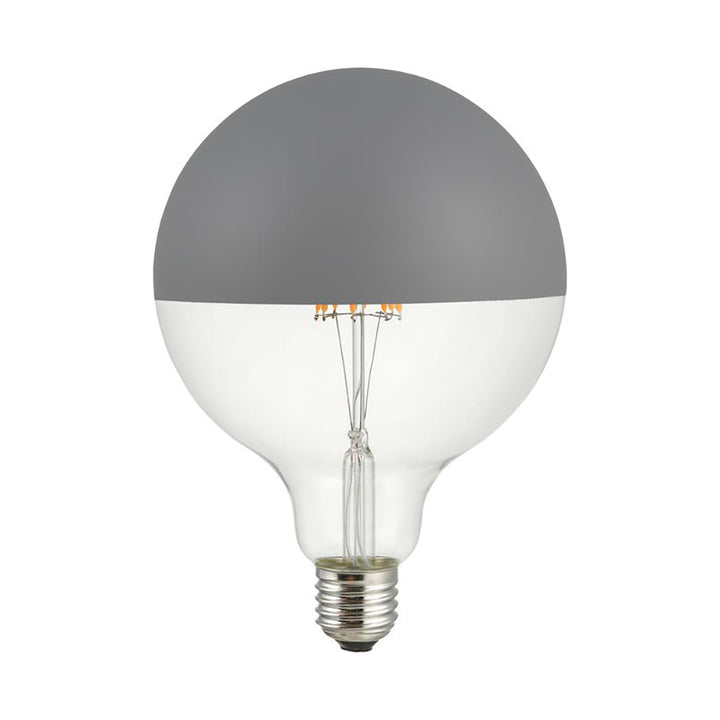 KOPFSPIEGEL LED RETROFIT – E27 / 7W / G125 – GRAU MATT