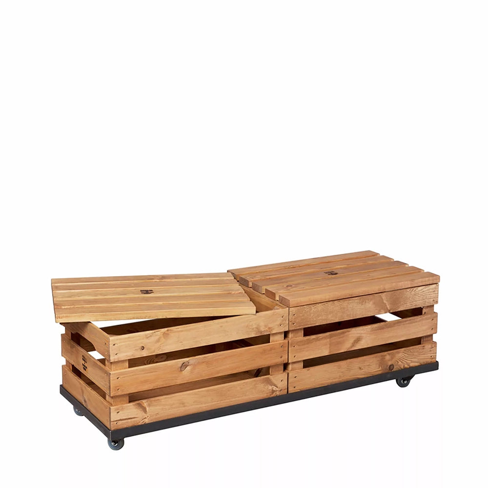 ROLLWAGEN MIT HOLZKISTE TYP 1 – DOPPEL-ROLLWAGEN
