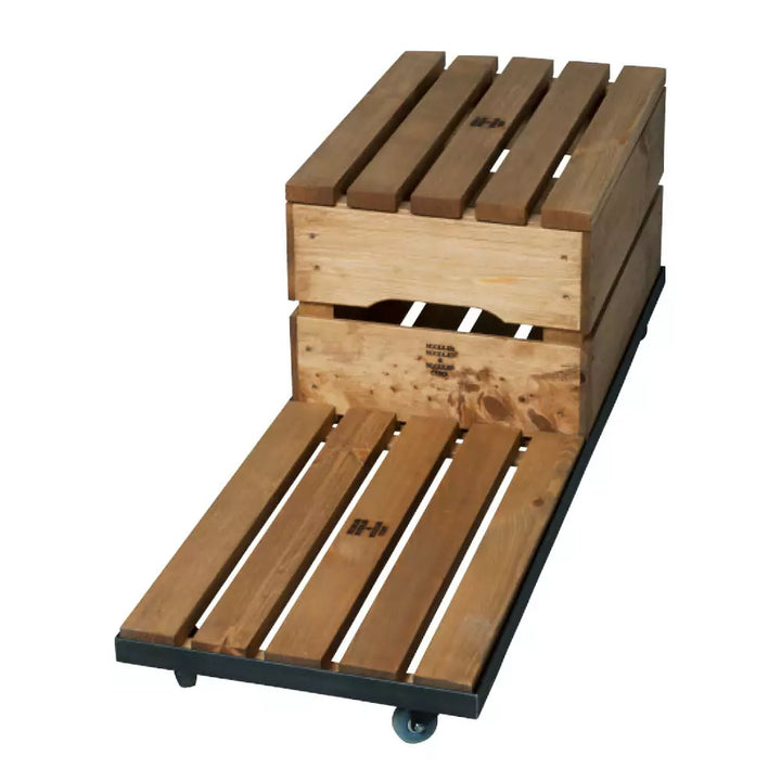 ROLLWAGEN MIT HOLZKISTE TYP 2 – DOPPEL-ROLLWAGEN