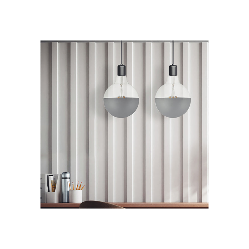 KOPFSPIEGEL LED RETROFIT – E27 / 7W / G125 – GRAU MATT