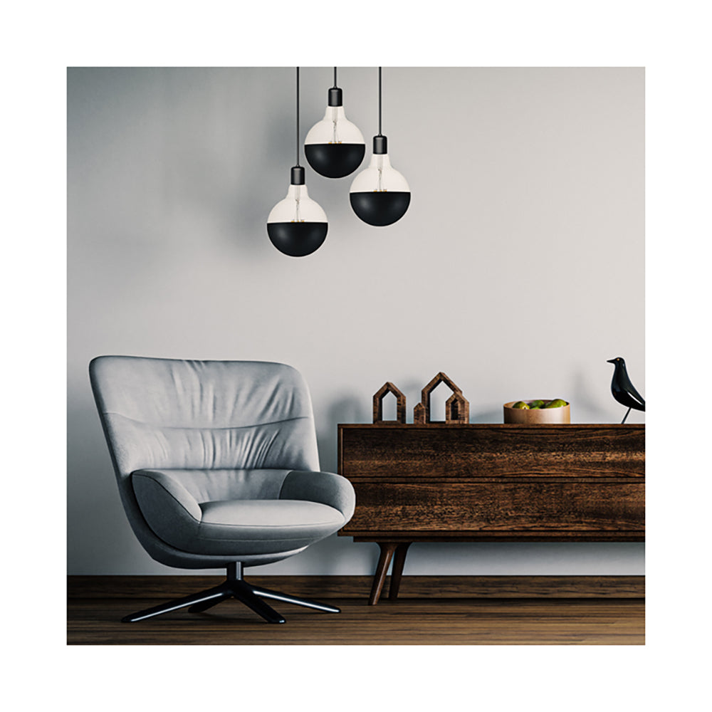 KOPFSPIEGEL LED RETROFIT – E27 / 7W / G125 – SCHWARZ MATT